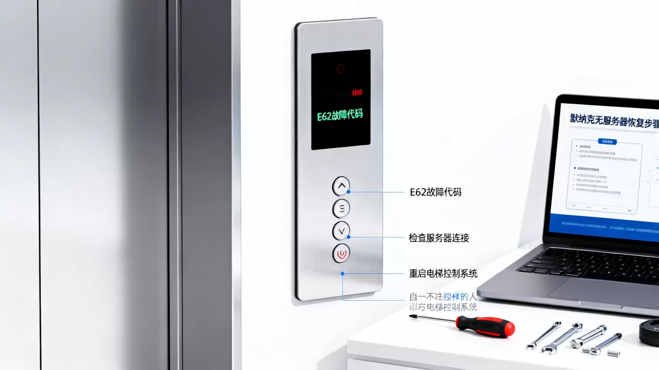 默纳克E62无服务器如何恢复,电梯E62故障代码怎么解决? 默纳克E62无服务器如何恢复,电梯E62故障代码怎么解决?