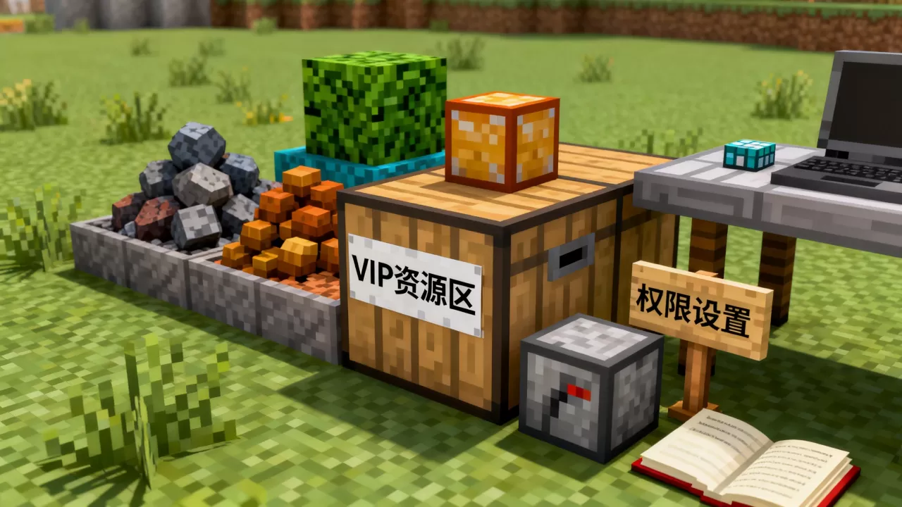 我的世界服务器怎么建vip资源区,附权限设置教程 我的世界服务器怎么建vip资源区,附权限设置教程