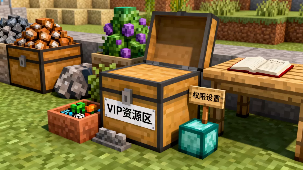 我的世界服务器怎么建vip资源区,附权限设置教程 我的世界服务器怎么建vip资源区,附权限设置教程