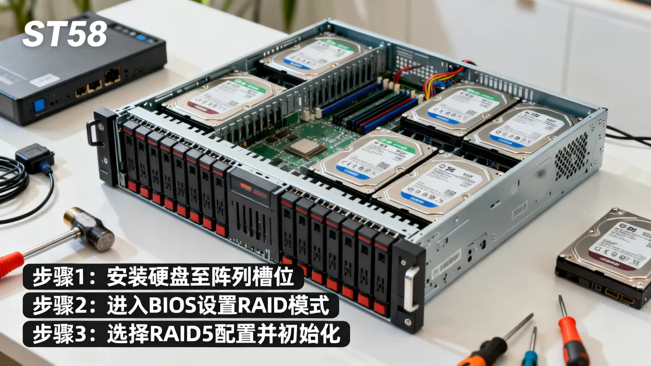 ST58服务器怎么做RAID5,详细步骤是什么? ST58服务器怎么做RAID5,详细步骤是什么?