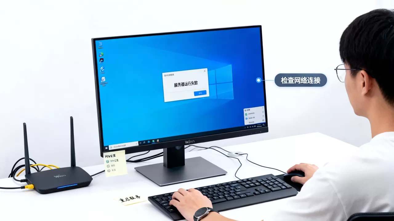 win10显示服务器运行失败怎么解决,是什么原因 win10显示服务器运行失败怎么解决,是什么原因