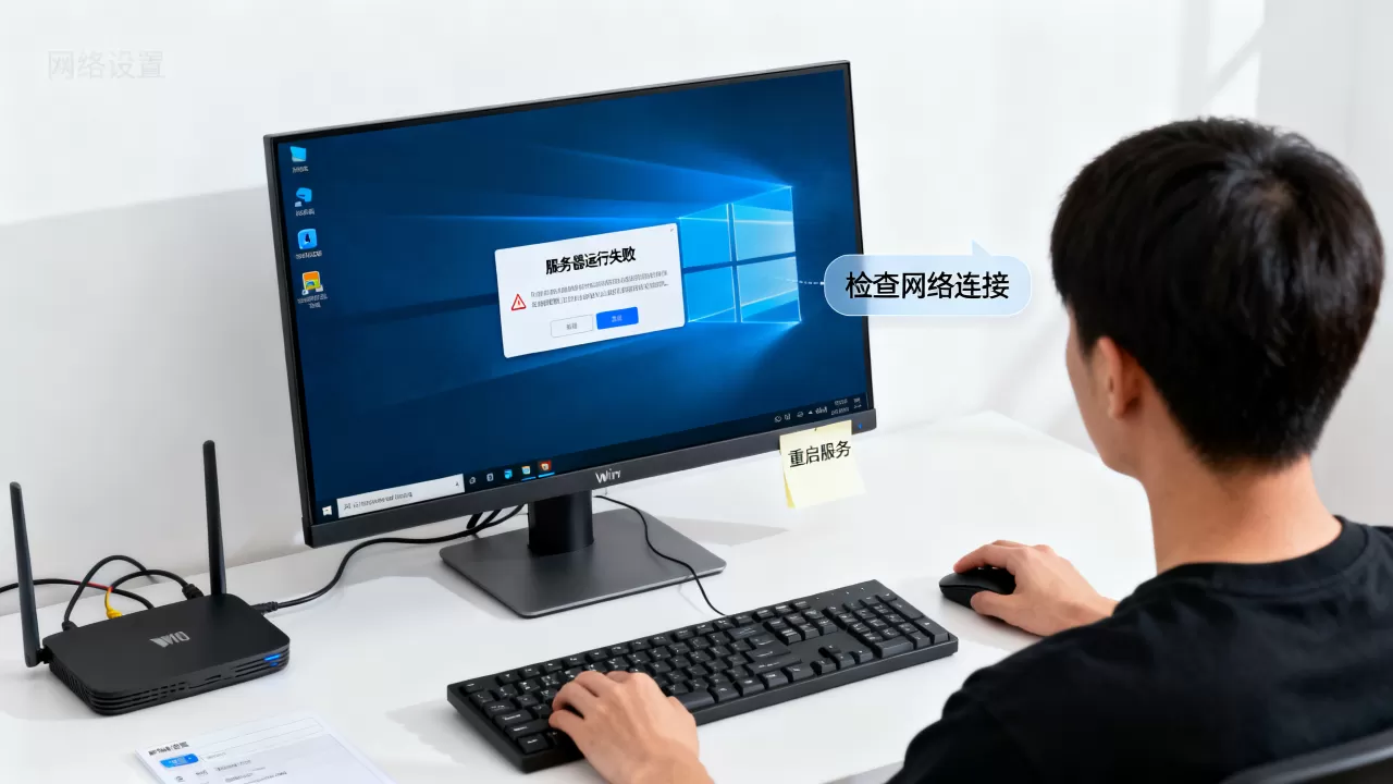 win10显示服务器运行失败怎么解决,是什么原因 win10显示服务器运行失败怎么解决,是什么原因