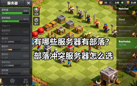 有哪些服务器有部落？,部落冲突服务器怎么选