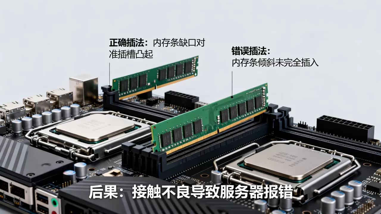 两个CPU服务器内存条怎么插才对,插错会有什么后果? 两个CPU服务器内存条怎么插才对,插错会有什么后果?
