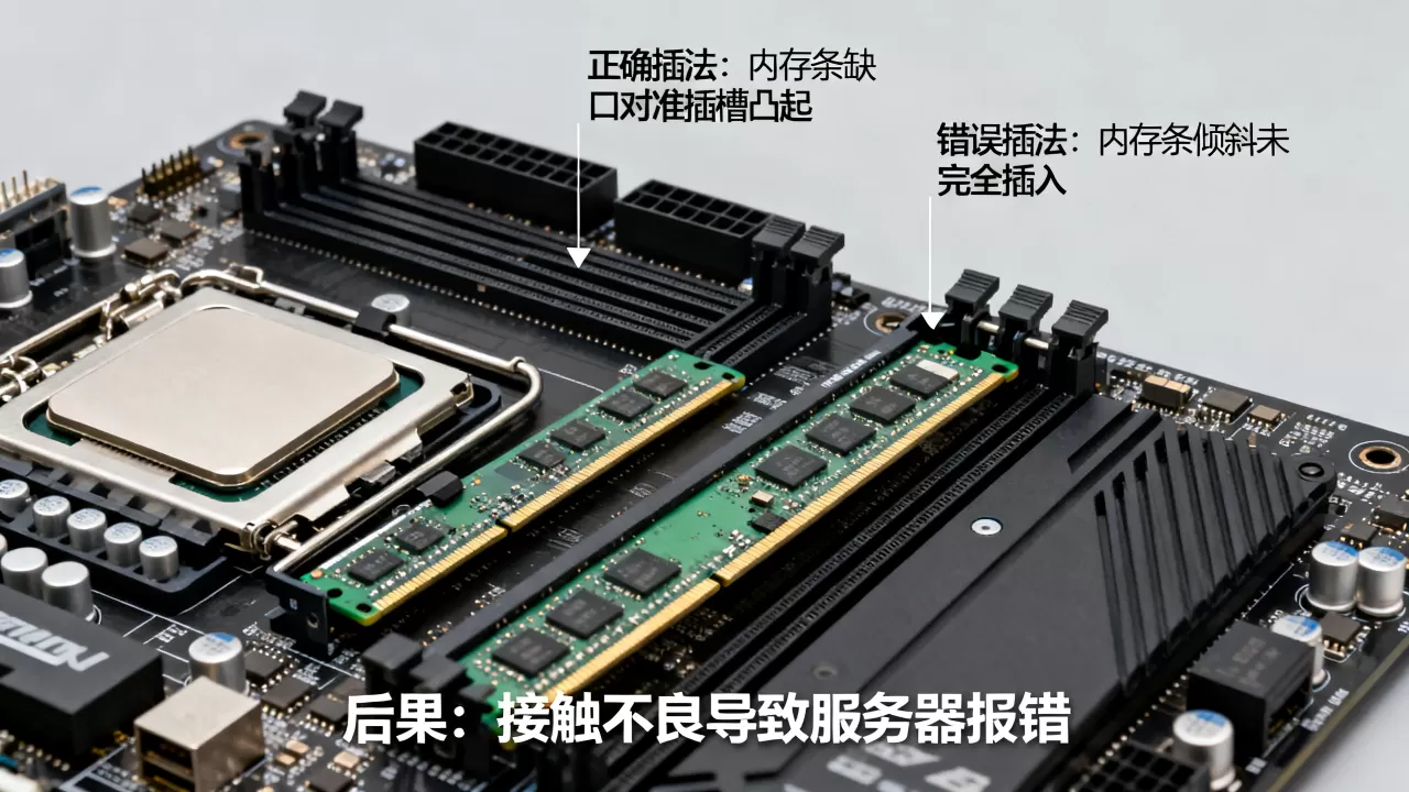 两个CPU服务器内存条怎么插才对,插错会有什么后果? 两个CPU服务器内存条怎么插才对,插错会有什么后果?
