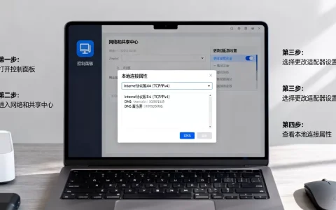 电脑上的DNS服务器最初是多少，怎么查看？