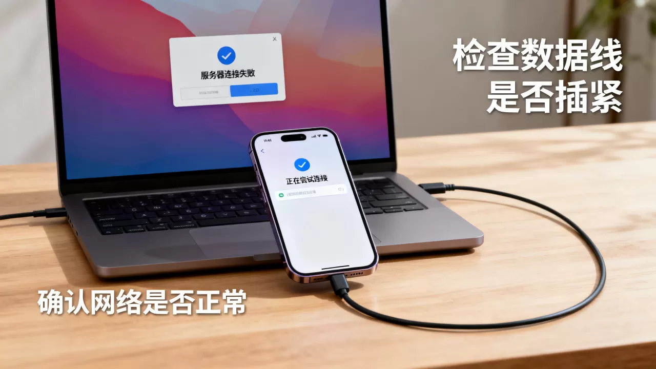 iPhone连电脑服务器失败是怎么回事,什么原因造成的 iPhone连电脑服务器失败是怎么回事,什么原因造成的