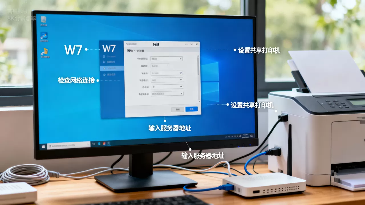w7系统打印机服务器连接不上怎么办,网络共享打印设置步骤详解 w7系统打印机服务器连接不上怎么办,网络共享打印设置步骤详解