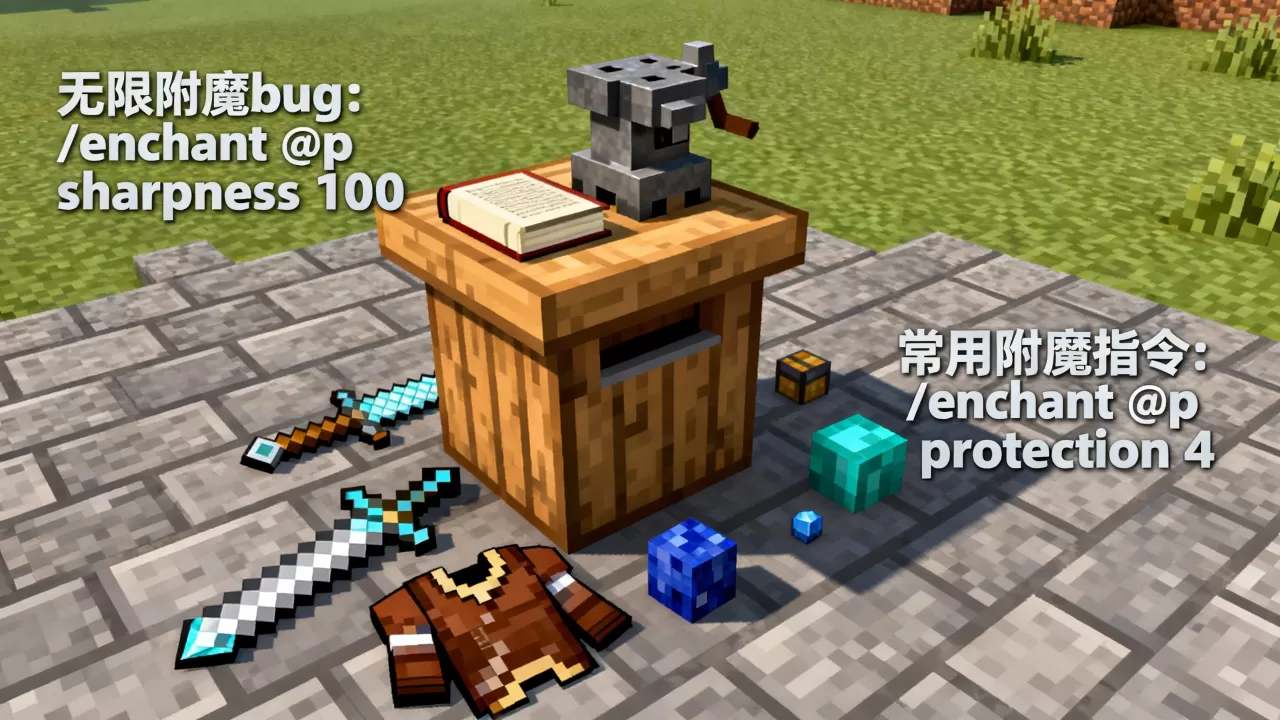 我的世界服务器怎么卡无限附魔bug,附魔指令有哪些? 我的世界服务器怎么卡无限附魔bug,附魔指令有哪些?