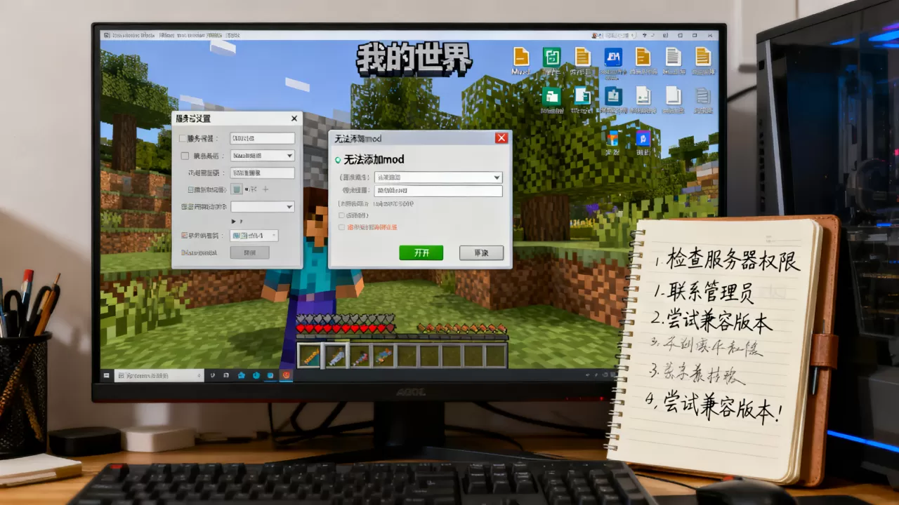 我的世界服务器不让添加mod怎么办,如何解决 我的世界服务器不让添加mod怎么办,如何解决