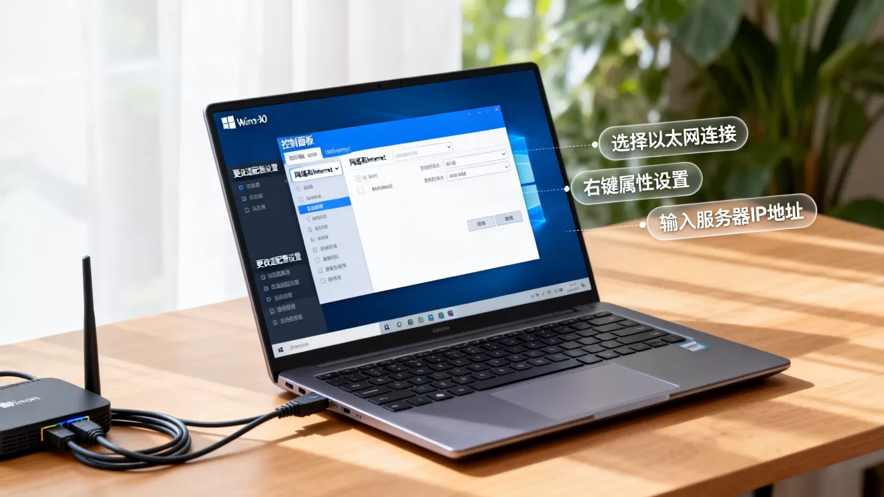 win10如何设置访问网络服务器?,win10网络访问设置? win10如何设置访问网络服务器?,win10网络访问设置?