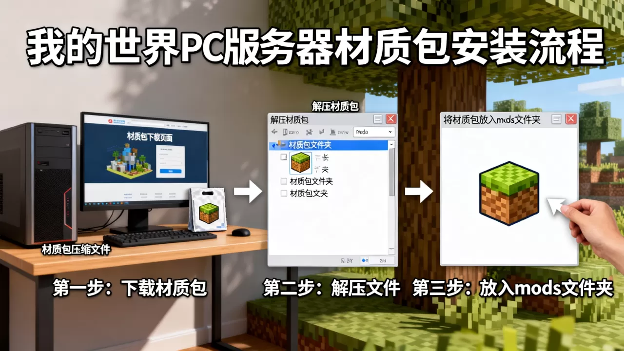 我的世界PC版服务器材质包怎么装,安装步骤是什么? 我的世界PC版服务器材质包怎么装,安装步骤是什么?