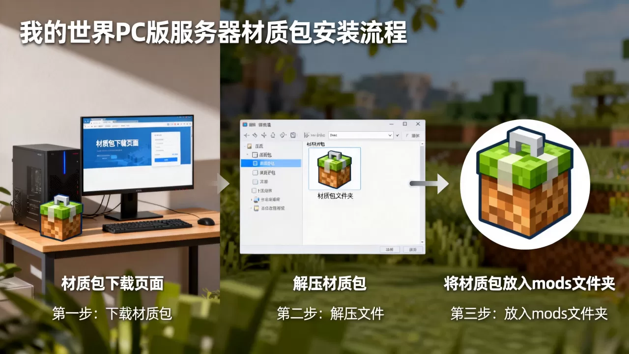 我的世界PC版服务器材质包怎么装,安装步骤是什么? 我的世界PC版服务器材质包怎么装,安装步骤是什么?