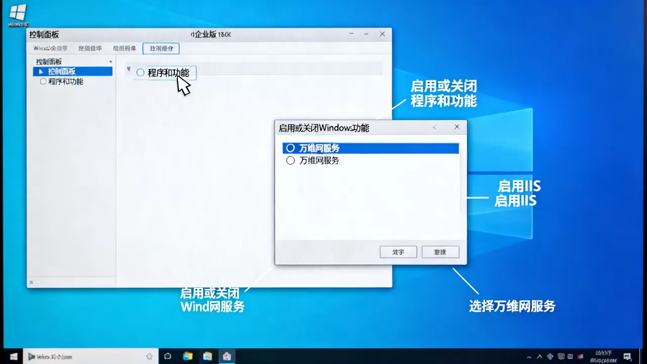 win10企业版如何安装IIS?,win10 IIS如何启用 win10企业版如何安装IIS?,win10 IIS如何启用