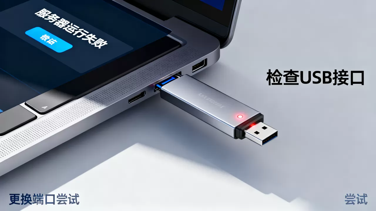 电脑U盘显示服务器运行失败怎么办,U盘无法识别怎么解决? 电脑U盘显示服务器运行失败怎么办,U盘无法识别怎么解决?
