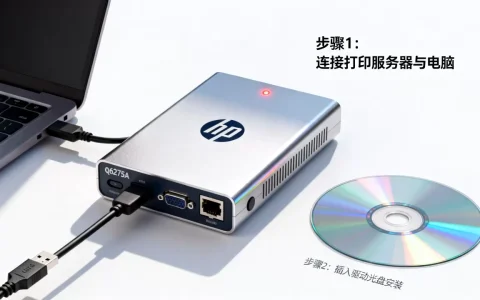 惠普q6275a打印服务器怎么设置使用？，驱动怎么安装？