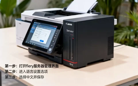 佳能复印机fiery服务器如何设置中文，操作步骤是什么