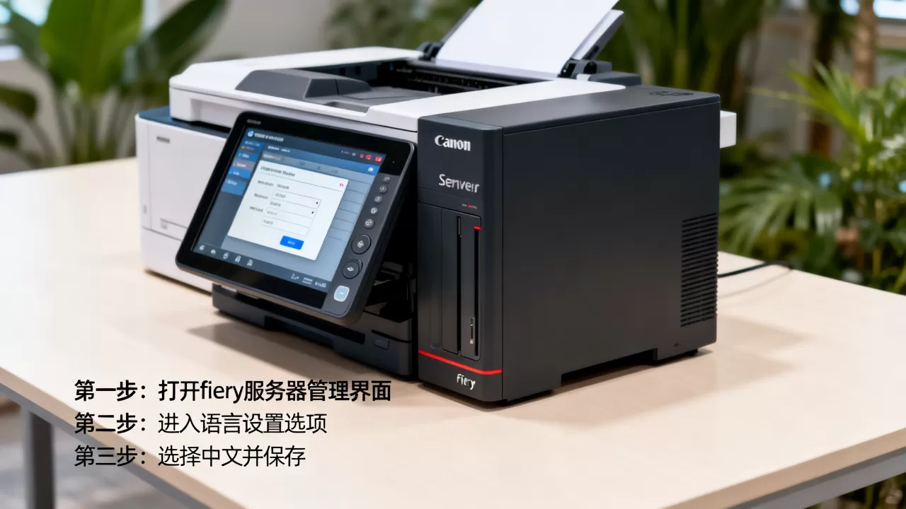 佳能复印机fiery服务器如何设置中文,操作步骤是什么 佳能复印机fiery服务器如何设置中文,操作步骤是什么