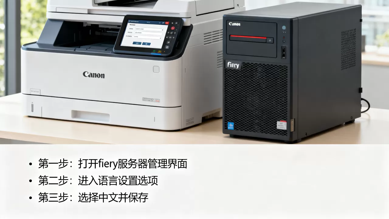佳能复印机fiery服务器如何设置中文,操作步骤是什么 佳能复印机fiery服务器如何设置中文,操作步骤是什么