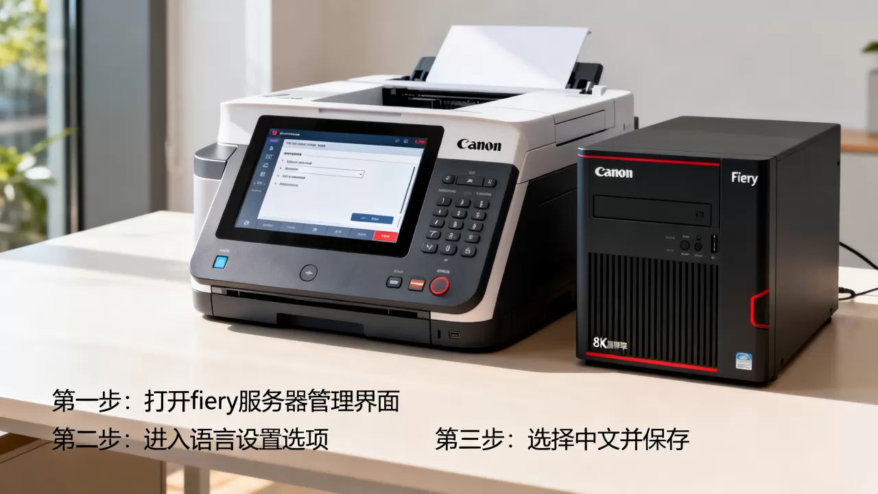 佳能复印机fiery服务器如何设置中文,操作步骤是什么 佳能复印机fiery服务器如何设置中文,操作步骤是什么