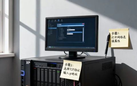 xp服务器ip地址怎么设置，在哪里设置呢