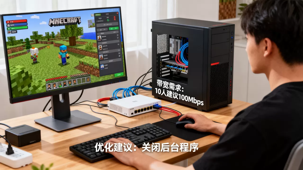 10人我的世界服务器带宽要多少,如何避免卡顿? 10人我的世界服务器带宽要多少,如何避免卡顿?
