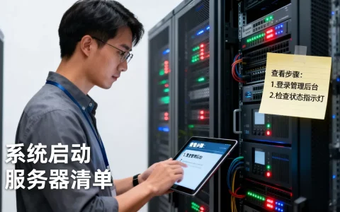 系统启动需要哪些服务器，怎么查看？