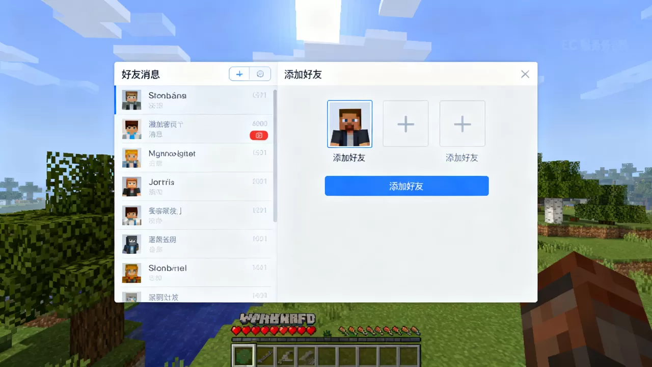 我的世界EC服务器好友消息怎么看,EC服务器怎么加好友? 我的世界EC服务器好友消息怎么看,EC服务器怎么加好友?