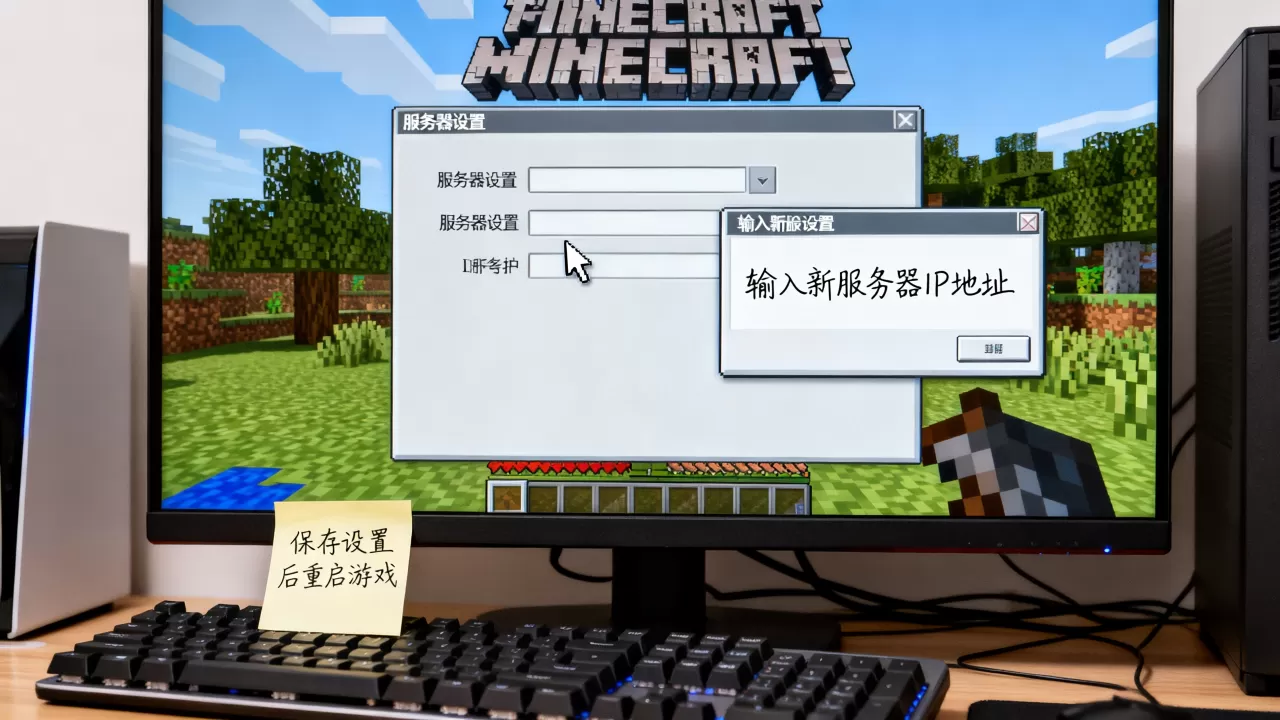 我的世界电脑版怎么改服务器IP,服务器IP怎么设置? 我的世界电脑版怎么改服务器IP,服务器IP怎么设置?