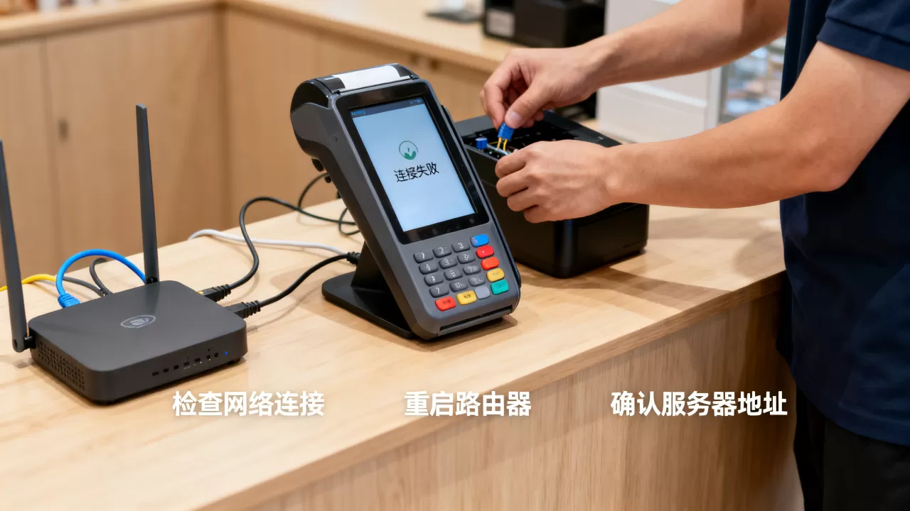 前台POS机无法连接服务器怎么办,pos机连接失败是什么原因 前台POS机无法连接服务器怎么办,pos机连接失败是什么原因