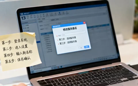 t3财务软件如何修改服务器名，详细步骤有哪些？