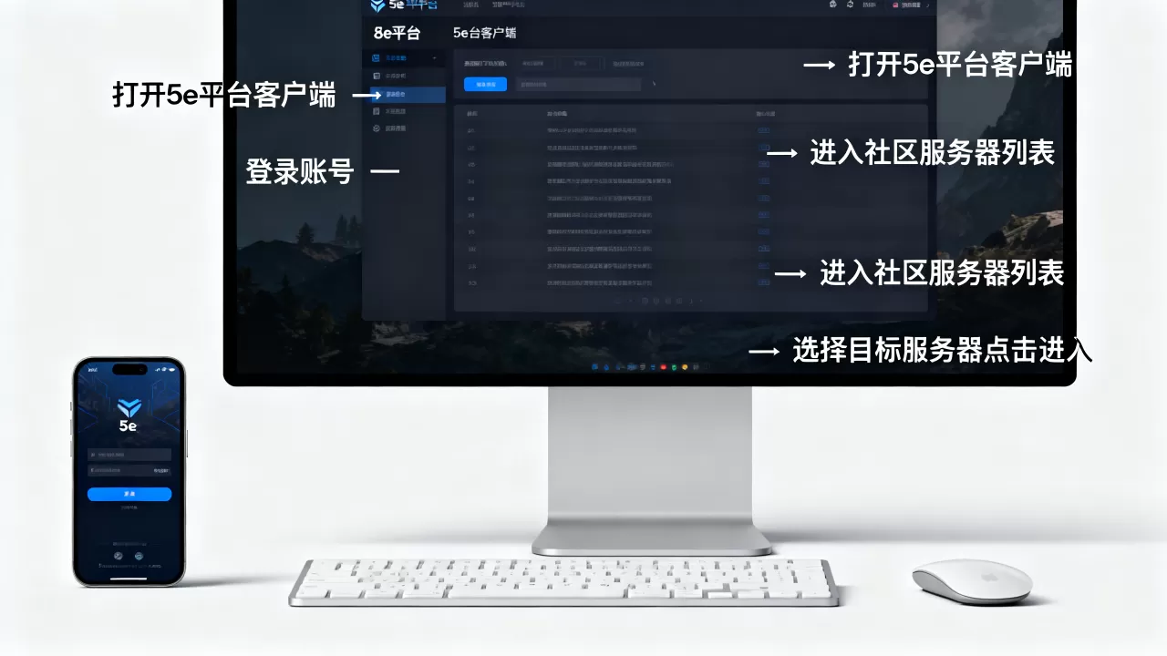 5e平台的社区服务器怎么进入,具体操作步骤是什么 5e平台的社区服务器怎么进入,具体操作步骤是什么