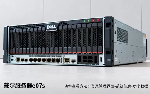 戴尔服务器e07s功率到底是多少？，怎么查看实际功率？