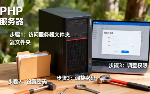 如何访问PHP服务器文件夹并设置密码，权限怎么设置？