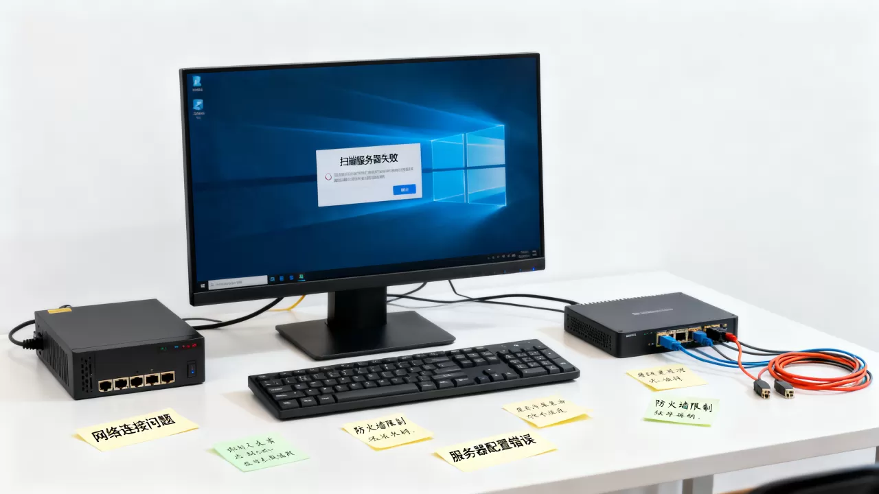 win10扫描服务器失败怎么办,是什么原因造成的? win10扫描服务器失败怎么办,是什么原因造成的?
