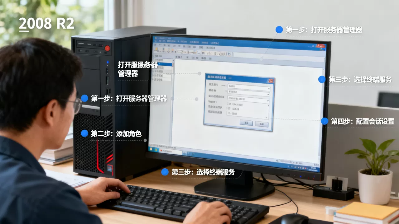 如何在2008 R2上安装终端服务器,具体步骤有哪些? 如何在2008 R2上安装终端服务器,具体步骤有哪些?