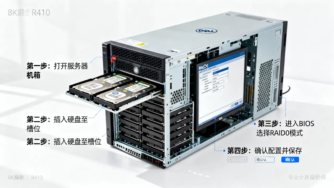 戴尔R410服务器怎么做RAID0?,有哪些步骤 戴尔R410服务器怎么做RAID0?,有哪些步骤