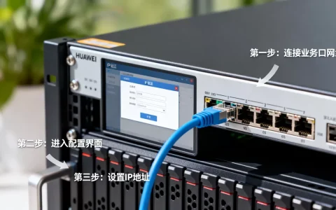 华为服务器业务口IP如何配置，具体操作步骤是什么