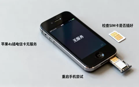 苹果4s插电信卡为什么没服务，怎么解决？