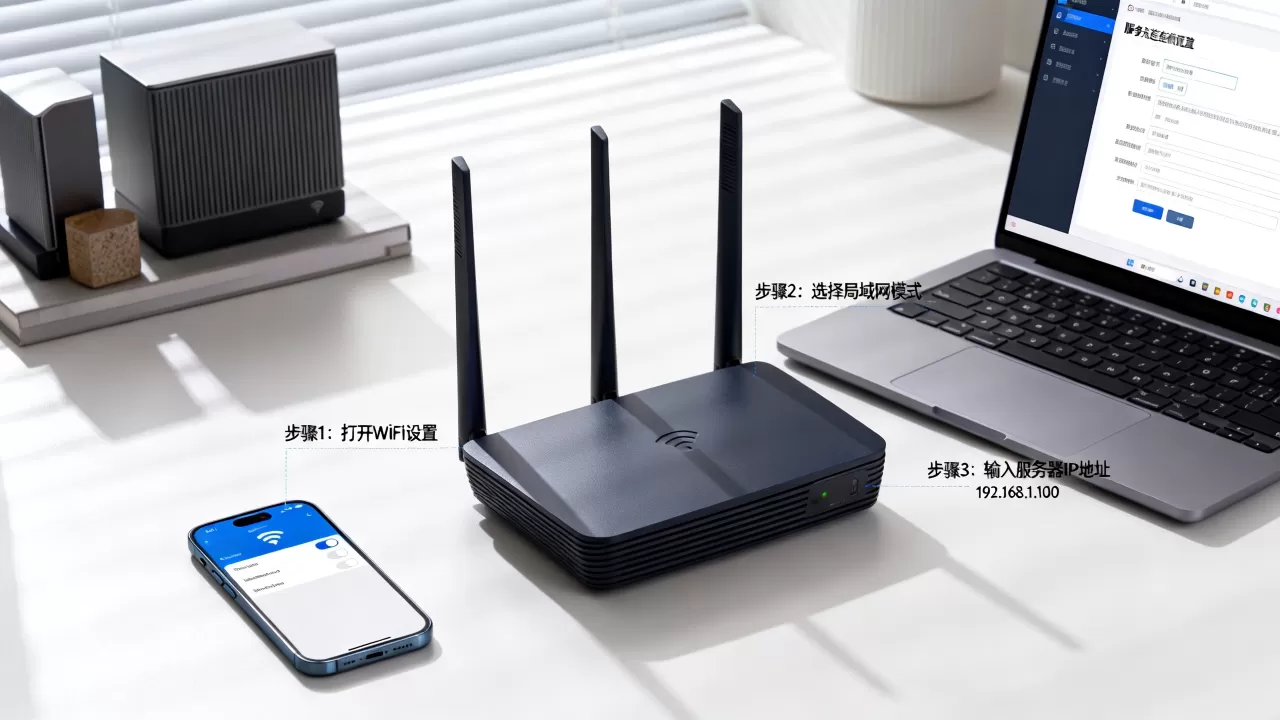如何把WiFi设置成局域网连接服务器,服务器IP地址怎么填? 如何把WiFi设置成局域网连接服务器,服务器IP地址怎么填?