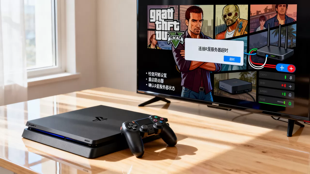 PS4的GTA5怎么连R星服务器,连接超时是什么原因? PS4的GTA5怎么连R星服务器,连接超时是什么原因?