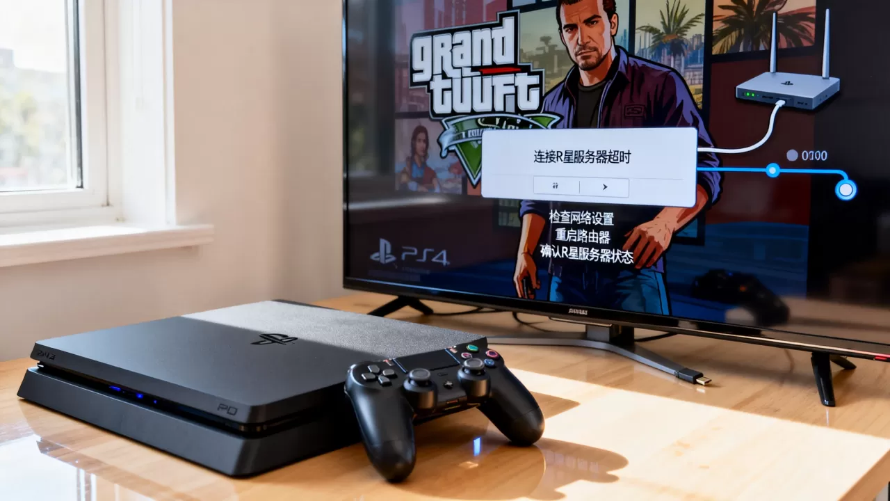 PS4的GTA5怎么连R星服务器,连接超时是什么原因? PS4的GTA5怎么连R星服务器,连接超时是什么原因?