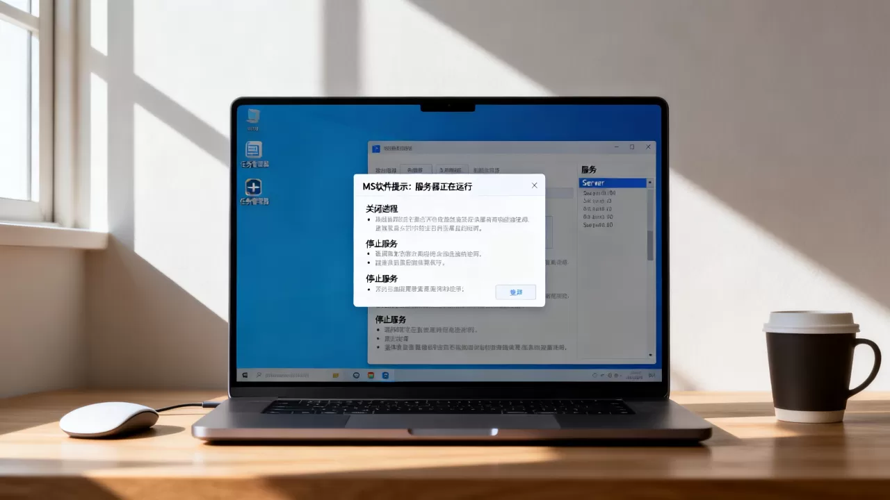 MS软件提示服务器正在运行怎么办,服务器正在运行怎么关闭? MS软件提示服务器正在运行怎么办,服务器正在运行怎么关闭?