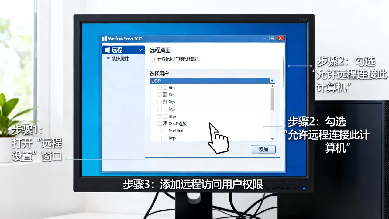 服务器win2012如何开启远程桌面,怎么设置权限? 服务器win2012如何开启远程桌面,怎么设置权限?