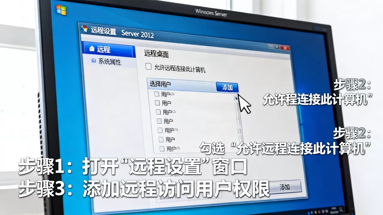 服务器win2012如何开启远程桌面,怎么设置权限? 服务器win2012如何开启远程桌面,怎么设置权限?