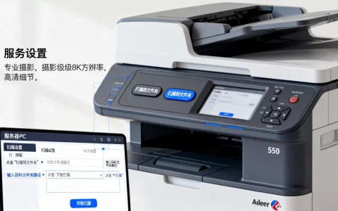 施乐550带服务器PC端扫描怎么设置？扫描到文件夹方法。