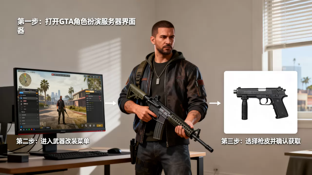 如何在GTA角色扮演服务器弄枪皮?,具体方法步骤是什么 如何在GTA角色扮演服务器弄枪皮?,具体方法步骤是什么