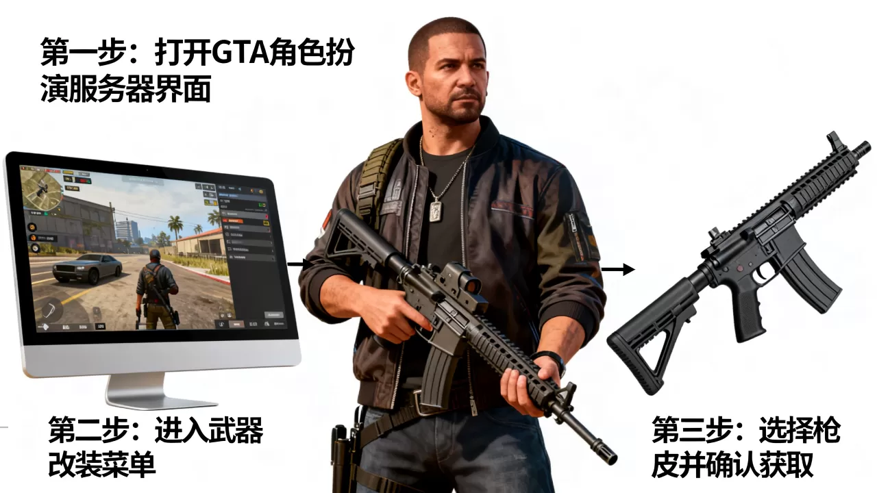 如何在GTA角色扮演服务器弄枪皮?,具体方法步骤是什么 如何在GTA角色扮演服务器弄枪皮?,具体方法步骤是什么