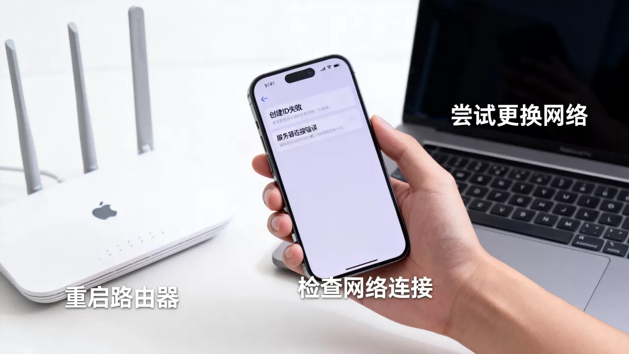 苹果手机创建ID总失败怎么办,服务器连接错误咋解决? 苹果手机创建ID总失败怎么办,服务器连接错误咋解决?
