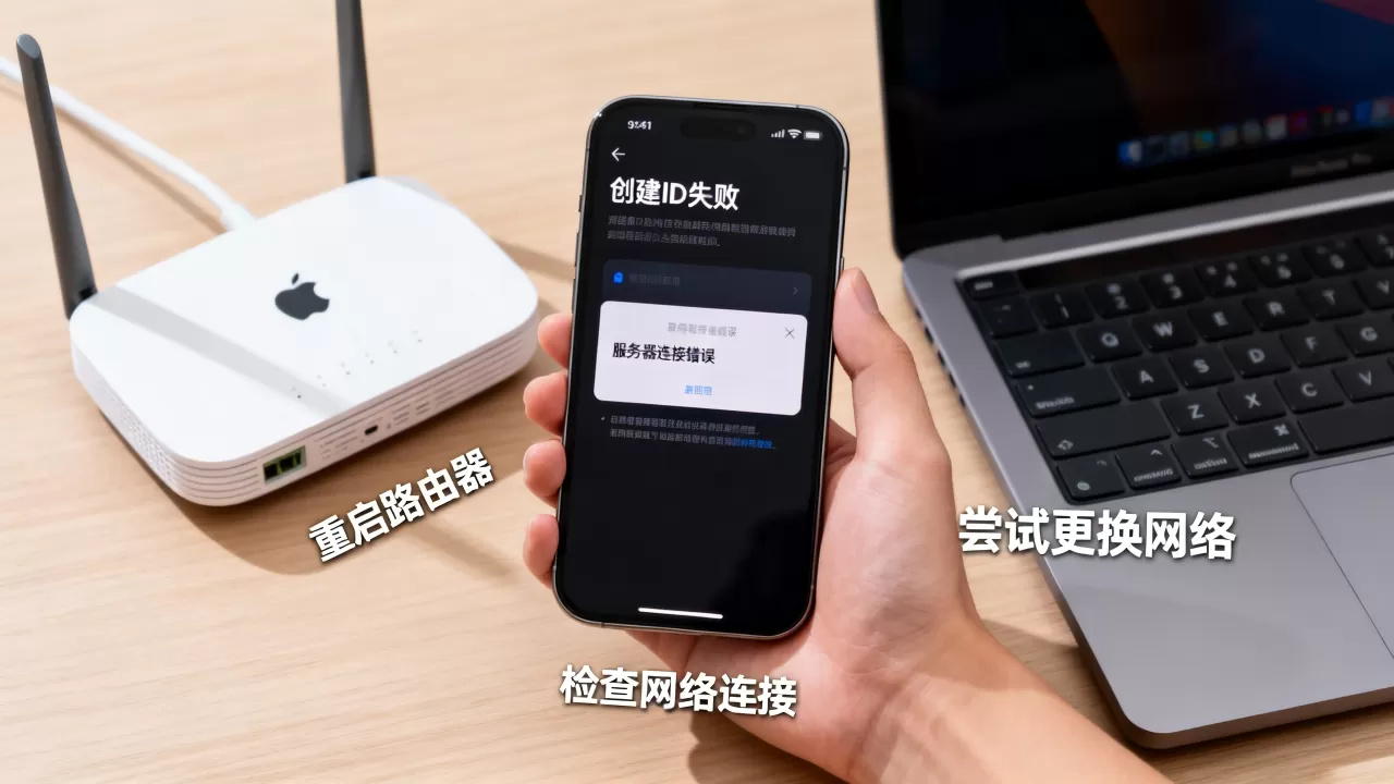 苹果手机创建ID总失败怎么办,服务器连接错误咋解决? 苹果手机创建ID总失败怎么办,服务器连接错误咋解决?